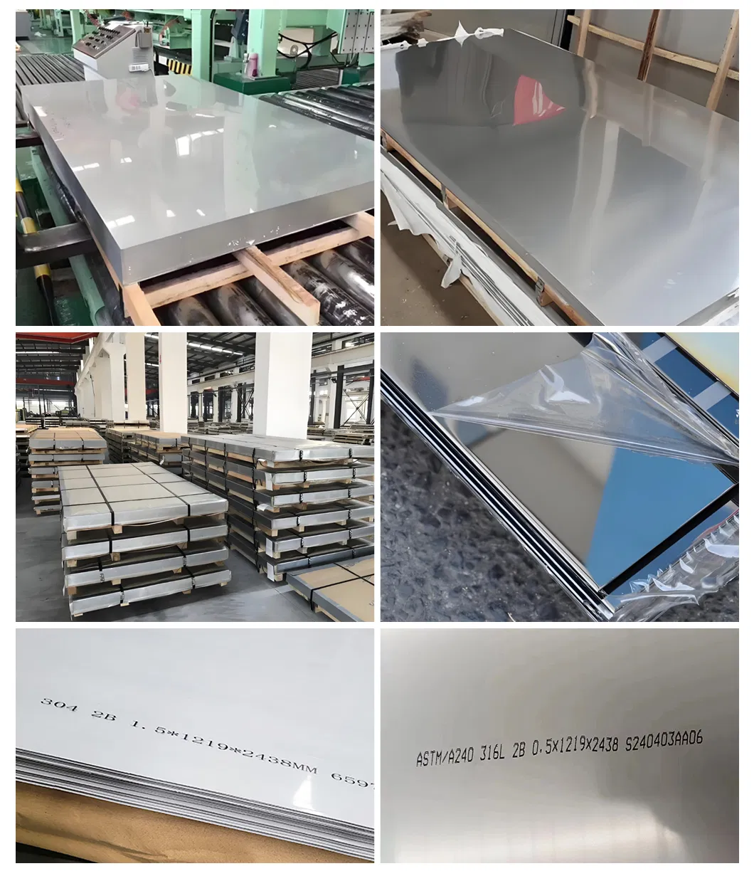 ASTM AISI 304 304L 316 316L 201 202 430 Duplex 2b Ba Mirror 2K 4K 8K Surface Polished Cold Rolled Inox Ss 4X8FT Stainless Steel Plate Sheet