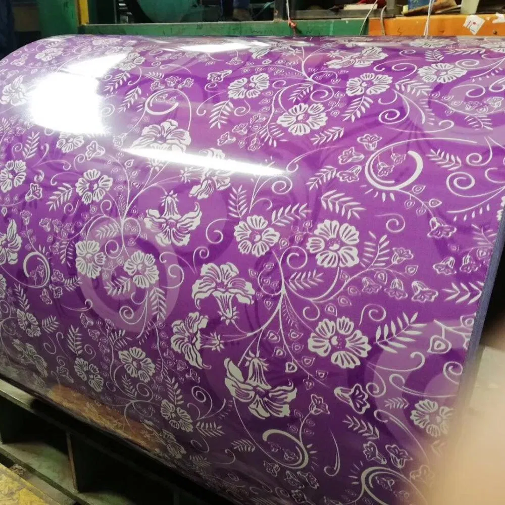 Prime Printed PPGI Purple Butterfly Color Coated Galvanized Steel Coil for Decorations