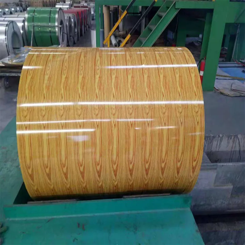 Wood Grain Pattern Printed Color Coated Steel Coil PPGI Roll