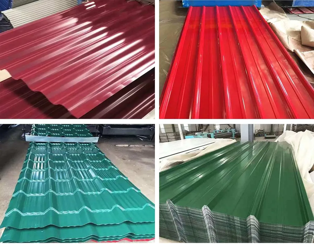 Cheap Price PPGI Customized Corrugated Steel Metal Roofing Tile Hot Rolled Color Coated Prepainted Galvanized Steel Zinc Tin Roof Sheet with Large Stock