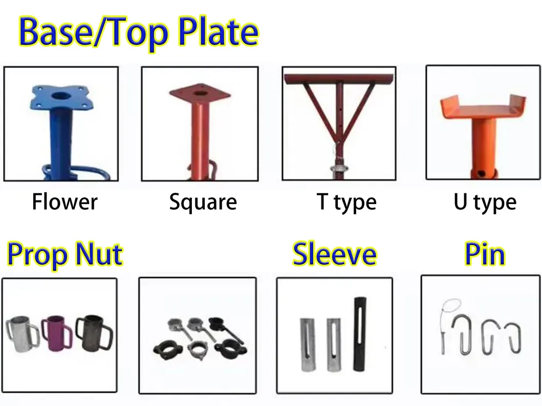 Hot-DIP Galvanized Tray Buckle Feet Galvanized Adjustable 40*2.0 Steel Scaffold